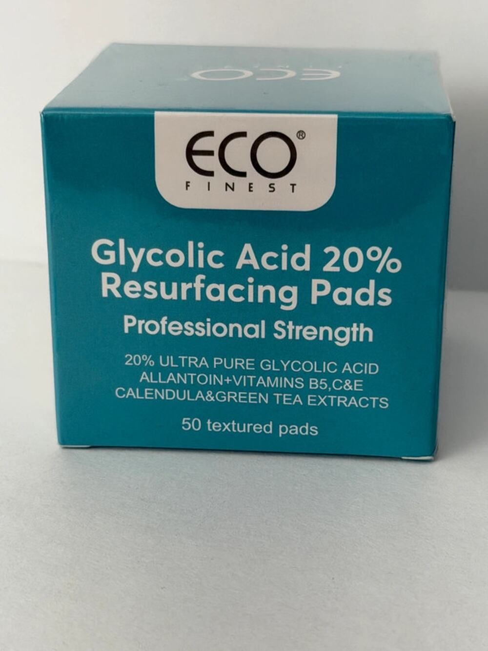 ECO Finest Glycolic Acid 20% Resurfacing Pads 50 Count New Exp 06/2027